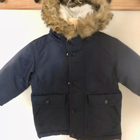 Children’s Place Winter Coat Unisex 18M-24M NWT Navy - Picture 2 of 4